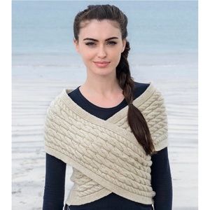 Fisherman wool cashmere shaw